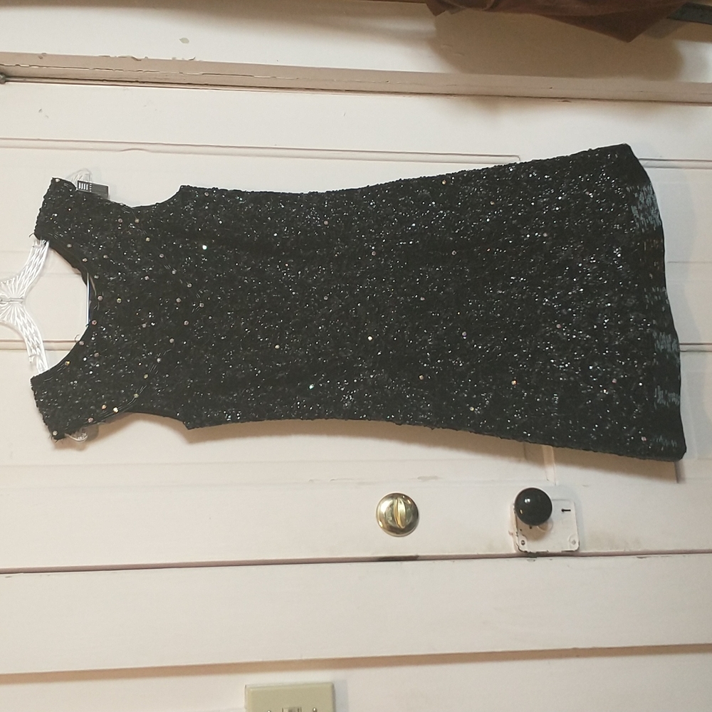 Vintage Antique Beaded Sequined Dress Unbranded Made in Hong Kong Size 34